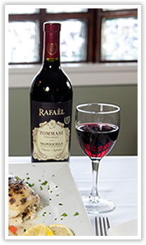 wine bottle and glass