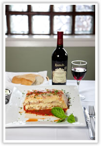 food with wine
