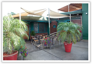 Restaurant exterior patio